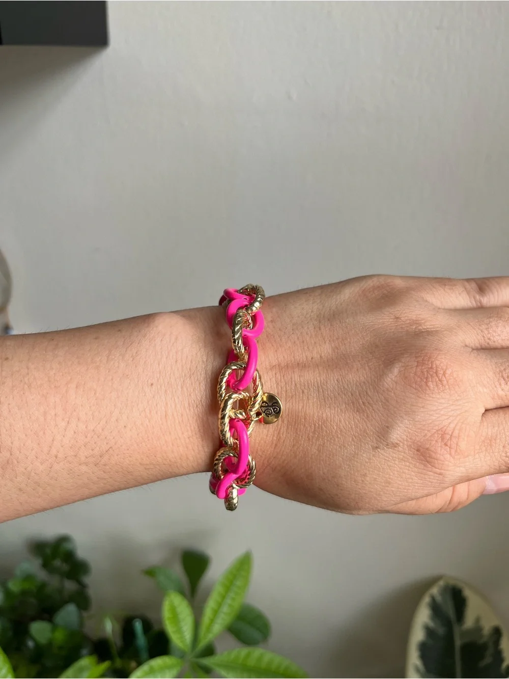 Plunder Pink Chain Bracelet & Earrings Set